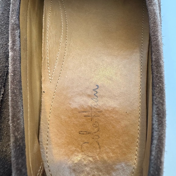 Cole Hann Mens Brown Suede Leather Driver Shoes Size 12M Nike Air Comfort EUC - Picture 13 of 16